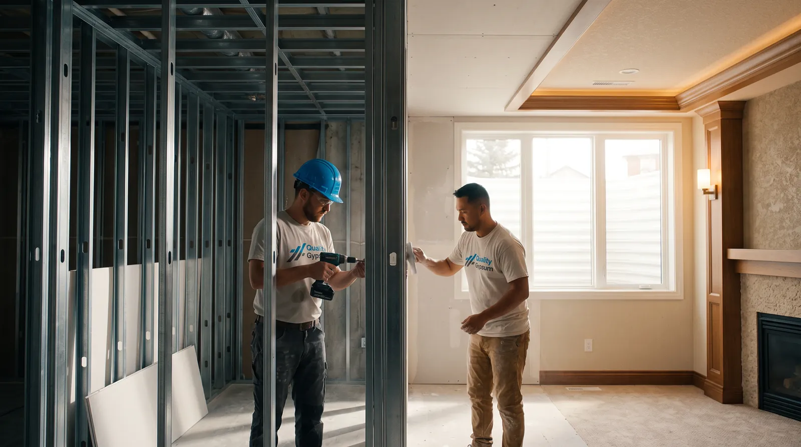 Calgary basement development transforming from framing to finished living space