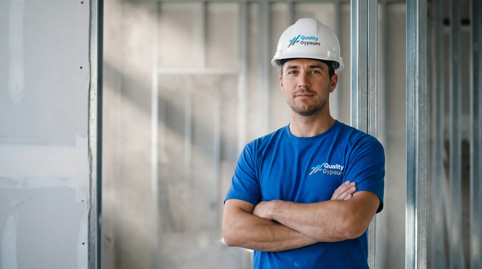 Professional Quality Gypsum drywall contractor on a Calgary jobsite